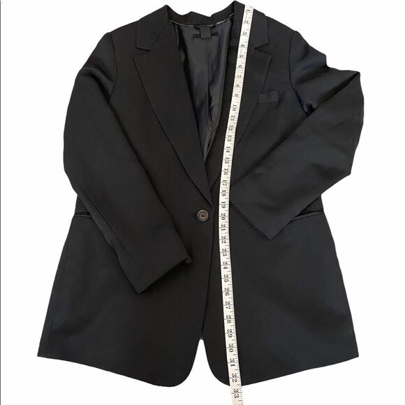 MENS H&M Black Single Breasted One Button Blazer - Picture 7 of 10